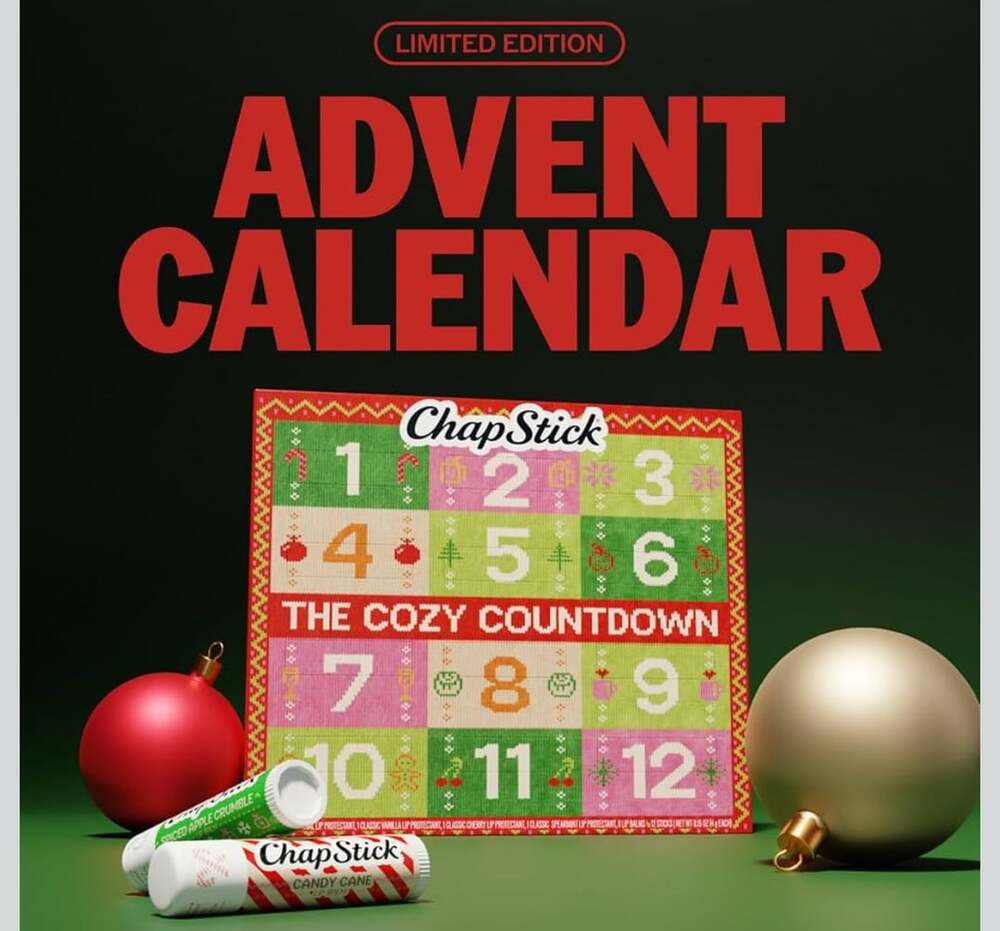 ChapStick Limited Edition The Cozy Countdown 12 Days Advent Calendar Lip Balm Ho